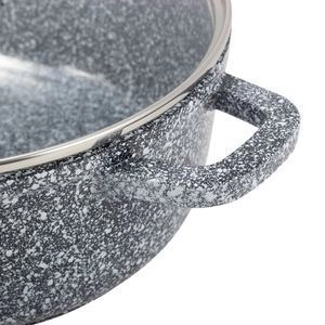Кастрюля литая 6,5л алюминий АП Snow marble со стекл.крышкой 28см (8)
