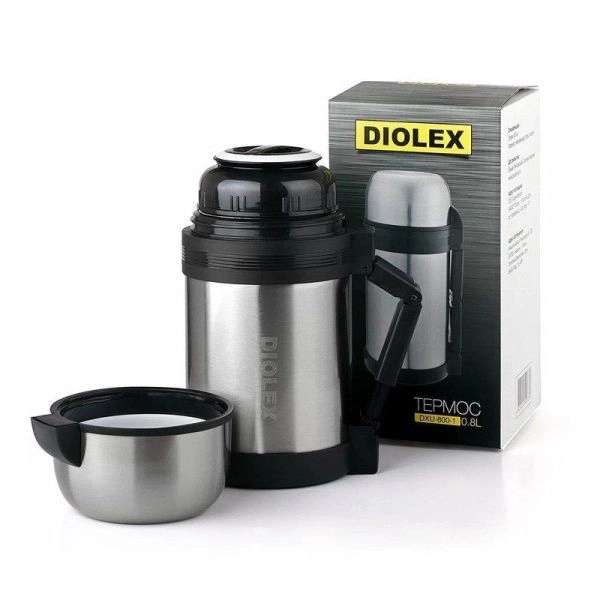 Термос с широким горлом 800мл (9-10ч) нерж.сталь Diolex DXU-800-1 (12)