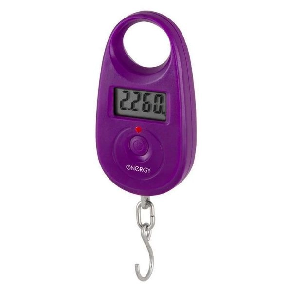 Весы безмен электронные пластик фиолетовый 25кг ENERGY BEZ-150 (96)