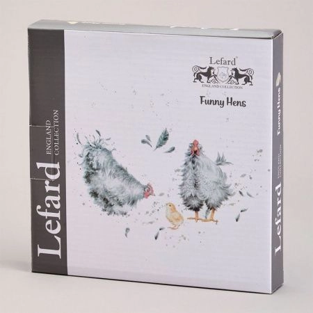 Блюдо на 6 яиц 18*18*2,5см керамика FUNNY HENS (36)