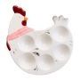 Блюдо на 6 яиц 24,3*22*3см керамика FUNNY HENS в форме курочки (24)