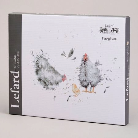 Блюдо 31,5*25,5*3см керамика FUNNY HENS овальное (12)