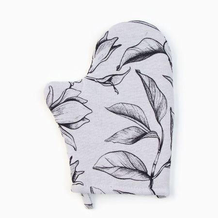 Прихватка-рукавица 100% хлопок 20*27см  Доляна Plant leaves  10744945