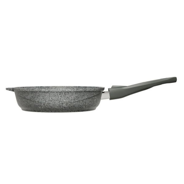 Сковорода 30см алюминий АП PREMIUM GREY с несъемной ручкой стекл.крышка (4)