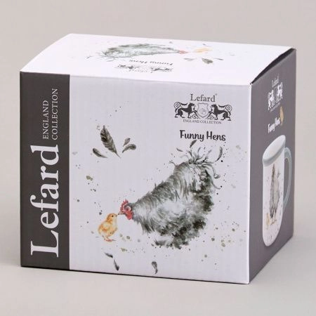 Кружка 450мл 13*10*9,5см керамика FUNNY HENS (36)