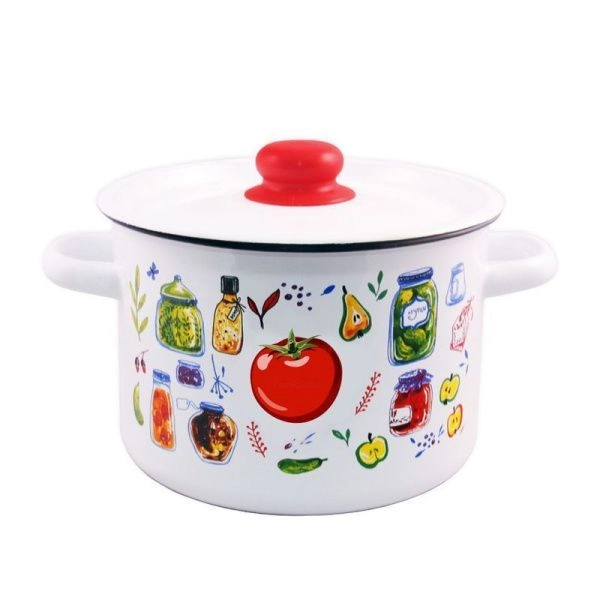 Кастрюля 7л эмаль Marinades цилиндрическая ТМ Appetite 1с18с (2)