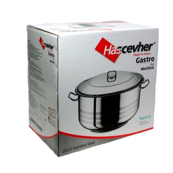Кастрюля 4,5л 22*12см нерж.сталь Hascevher Gastro мет.крышка 3TTCLK0422007 (4)