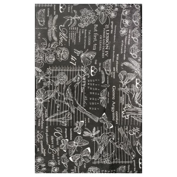 Полотенце кухонное 45*70см рогожка ВЕРСАЛЬ ЧЕРНЫЙ с каймой LeSonnet арт. 3