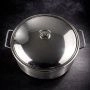 Кастрюля 8,5л 28*17см нерж.сталь с мет.крышкой JC-186