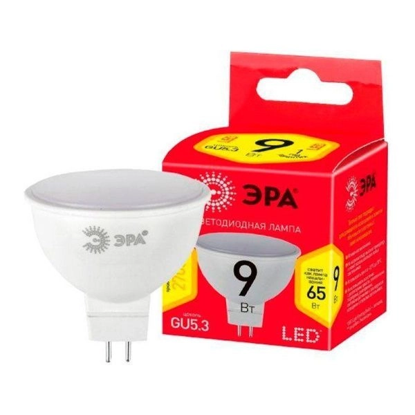 Лампа светодиодная стекло  smd MR16-9w-827-GU5.3 (тепл.свет)