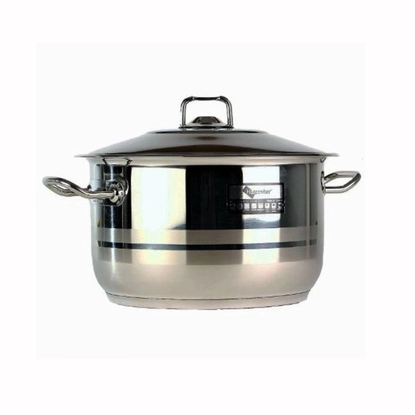 Кастрюля 11л 28*18см нерж.сталь Hascevher Gastro мет.крышка 3TTCLK1128007 1109.008 (2)