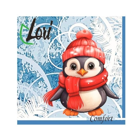 Салфетки бумажные новогодние Лори 2-х слойные 33*33 (16)