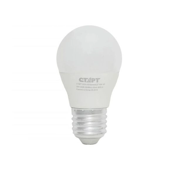 Лампа светодиодная стекло СТАРТ LEDSphere 10W-E27 (холодный белый свет) (10/100)