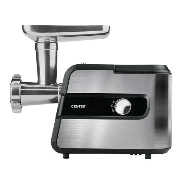 Мясорубка электрическая нерж.сталь Centek CT-1623 2200Вт 2 диска, 2 насадки, реверс (4)