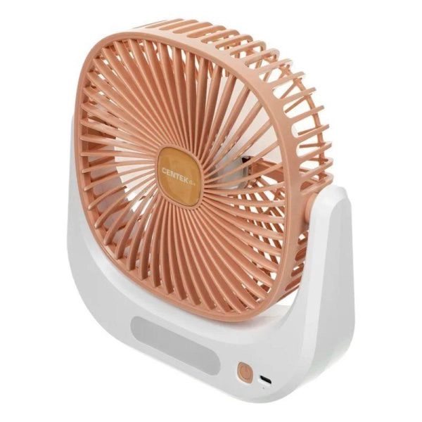 Вентилятор настол. беспроводной Centek CT-5041 5Вт d10 см 3 скор. USB-кабель Type-C LED подсве (40)