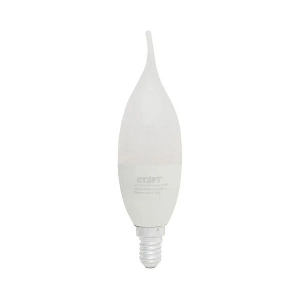 Лампа светодиодная стекло СТАРТ LEDFlame 7W-E14 (холодный белый свет) 65WS(10/100)