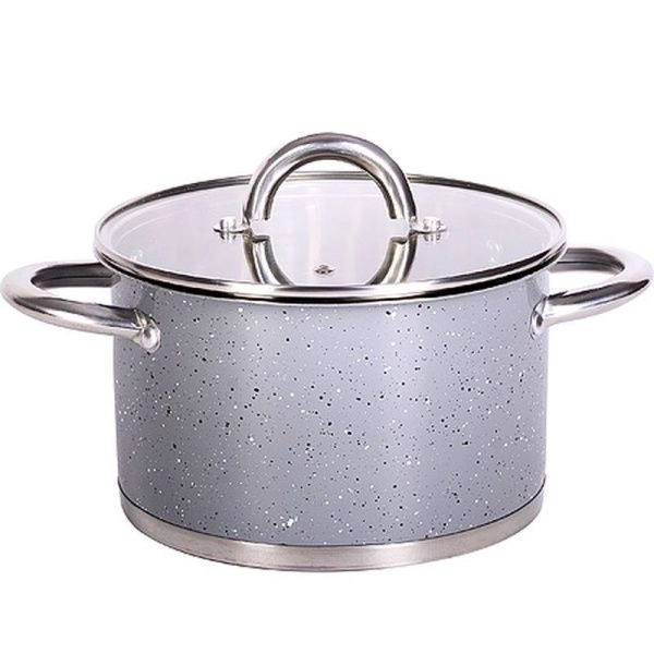 Кастрюля 2,8л нерж.сталь со стекл.крышкой 18см капс.дно индукция MB31275 (8)