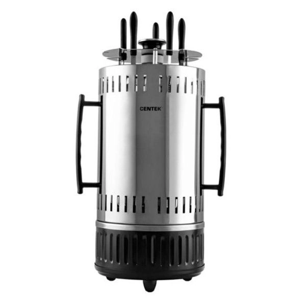 Шашлычница эл. нерж.сталь Centek CT-1461 1100Вт, 5 шампуров 310мм, нагрев ТЕН, рецепты (6)