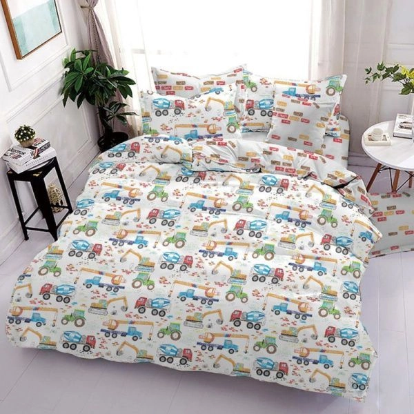КПБ 1,5сп поплин 100% хлопок Lime Time TEENS (пр.150*220, под.145*215, нав.70*70) рис. Строитель