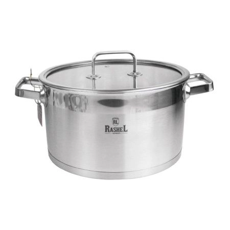 Кастрюля 6л нерж.сталь ВИКТОРИЯ со стекл.крышкой 24*14см R-600w (4)