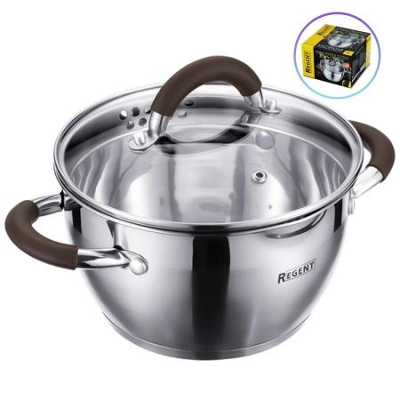 Кастрюля 5л нерж.сталь Linea Truffle со стекл.крышкой 24*13,5см (6)