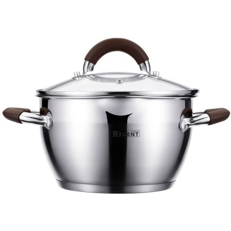 Кастрюля 5л нерж.сталь Linea Truffle со стекл.крышкой 24*13,5см (6)