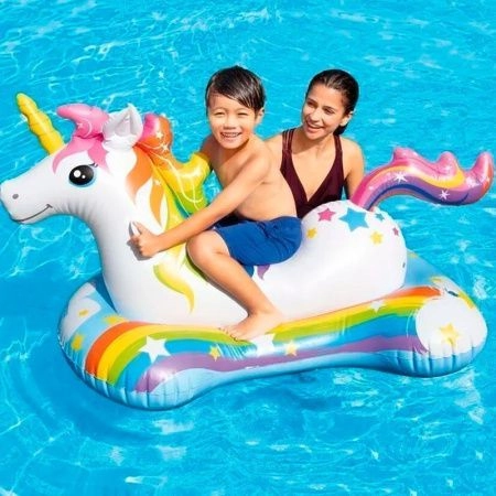 Игрушка-наездник надувная ПВХ Единорог 163*86см до 40кг, от 3 лет Intex (6)