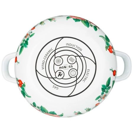 Кастрюля 2,8л эмаль Fruit Basket с крышкой 20см выс.12см (6)