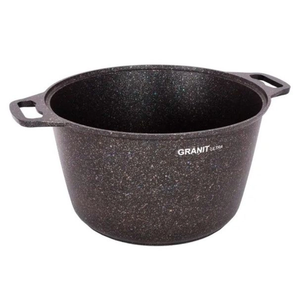 Кастрюля 8л алюминий АП GRANIT ULTRA Blue со стекл.крышкой (2)