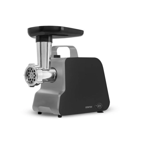 Мясорубка электрическая нерж.сталь Centek CT-1603 черная 2000Вт нож, 2 диска, реверс (4)