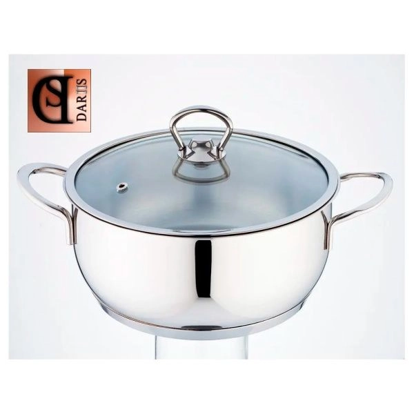 Кастрюля 3,1л нерж.сталь Dariis neo senso со стекл.крышкой 20см HUR-S-13141/14141 (4)