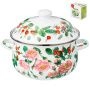 Кастрюля 2,8л эмаль Fruit Basket с крышкой 20см выс.12см (6)
