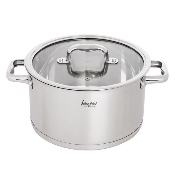 Кастрюля 5,8л нерж.сталь Ivlev Chef Royal со стекл.крышкой 24см индукция (4)
