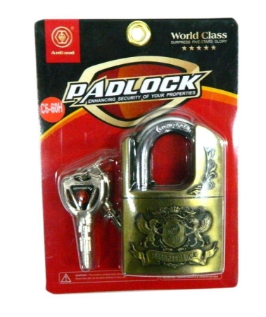 Замок навесной металл 60мм бронзовый на блистере SECURITY LOCK JC-2025 (48)