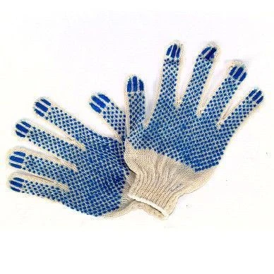 Перчатки рабочие х/б с ПВХ (3-х ниточные, 7,5кл.) (500)
