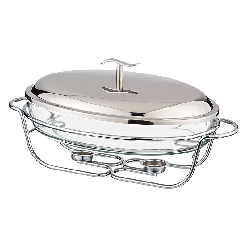 Мармит 3л стекло на мет.подставке, 2 свечи 43,4*24,5*17,5см (4)