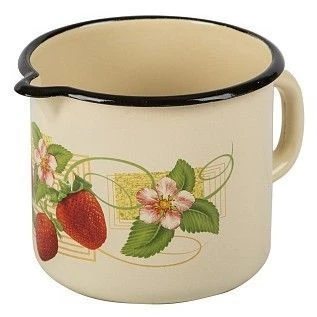 Кружка 1л эмаль слон.кость с рис. 40104-072/4 (18)