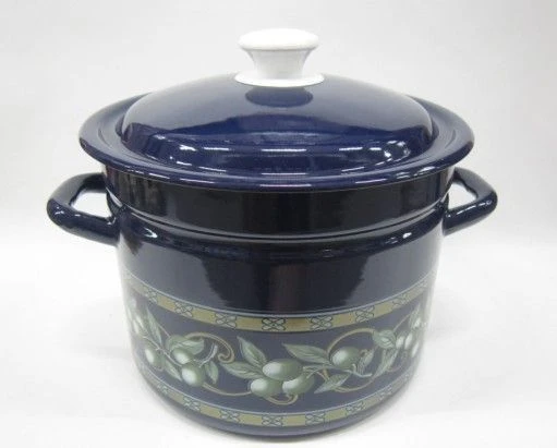 Кастрюля 6л эмаль цилиндрическая борт. бостон с декором 41815-183/6бос (6)