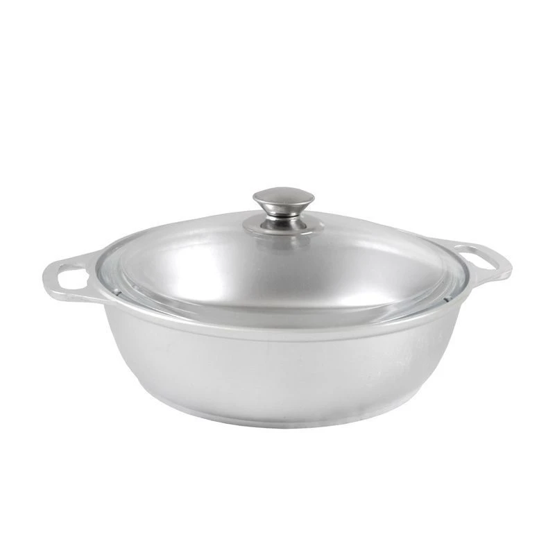 Жаровня 4л алюминий стекл.крышка (3)