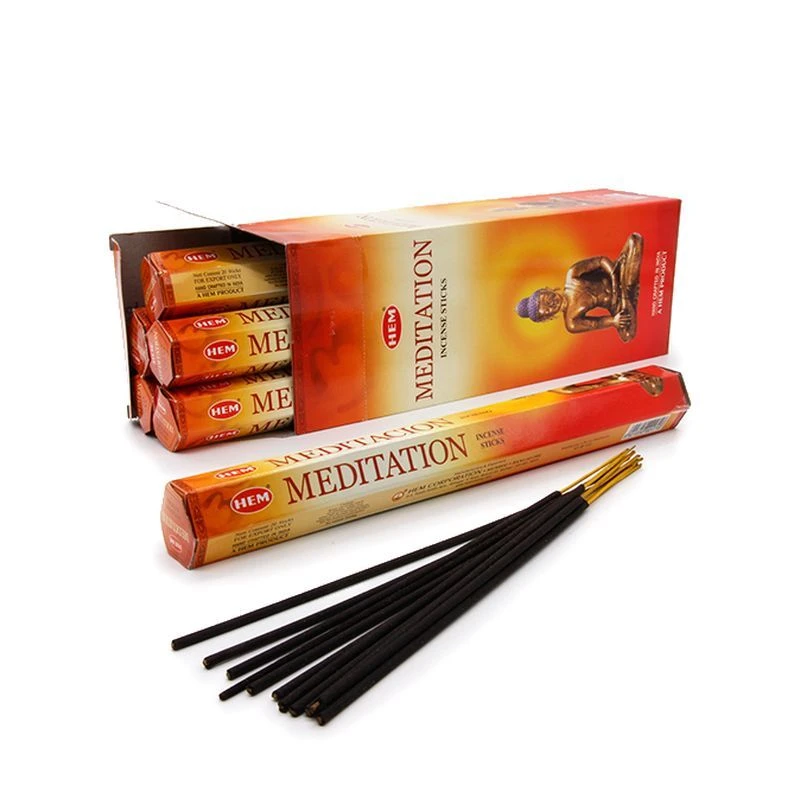 Благовония шестигранник 20 палочек HEM Meditation Медитация 186Me (6)