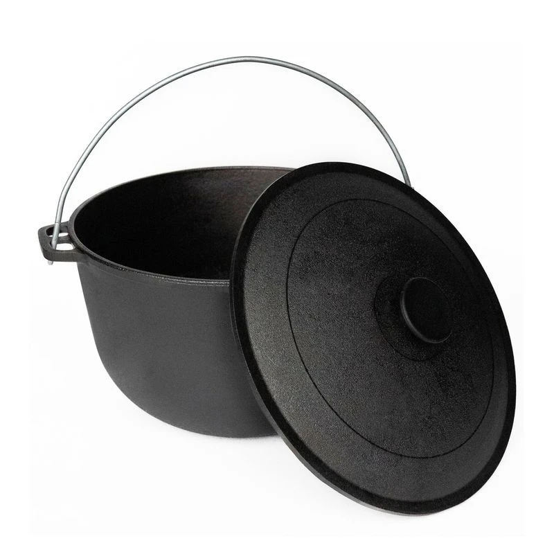 Казан чугун 8л с крышкой 28см h17,5см Туризм (1)