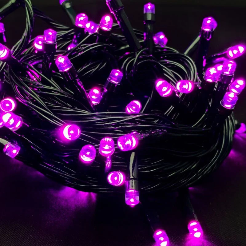 Гирлянда эл. уличная 10м 100LED фиолетовый, с коннектором-переходником JC-16610 (20)