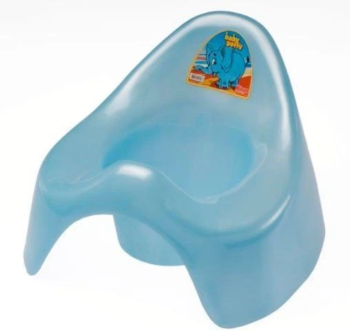 Горшок детский пластик ДУНЯ голубой/голубой перламутр 11106 (6/50)