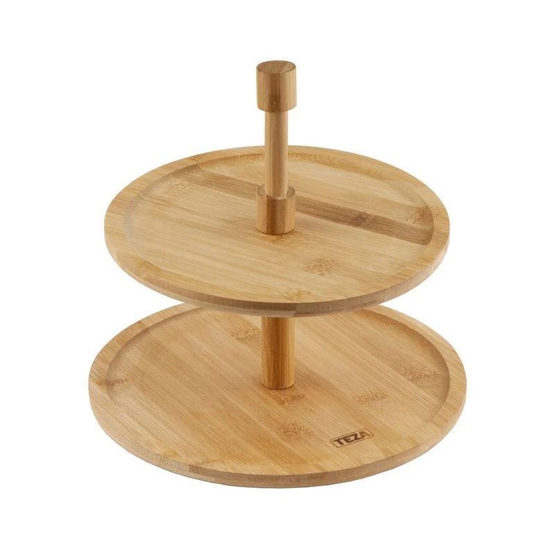 Менажница 25*23см 2-х ярусная бамбук TEZA (6)