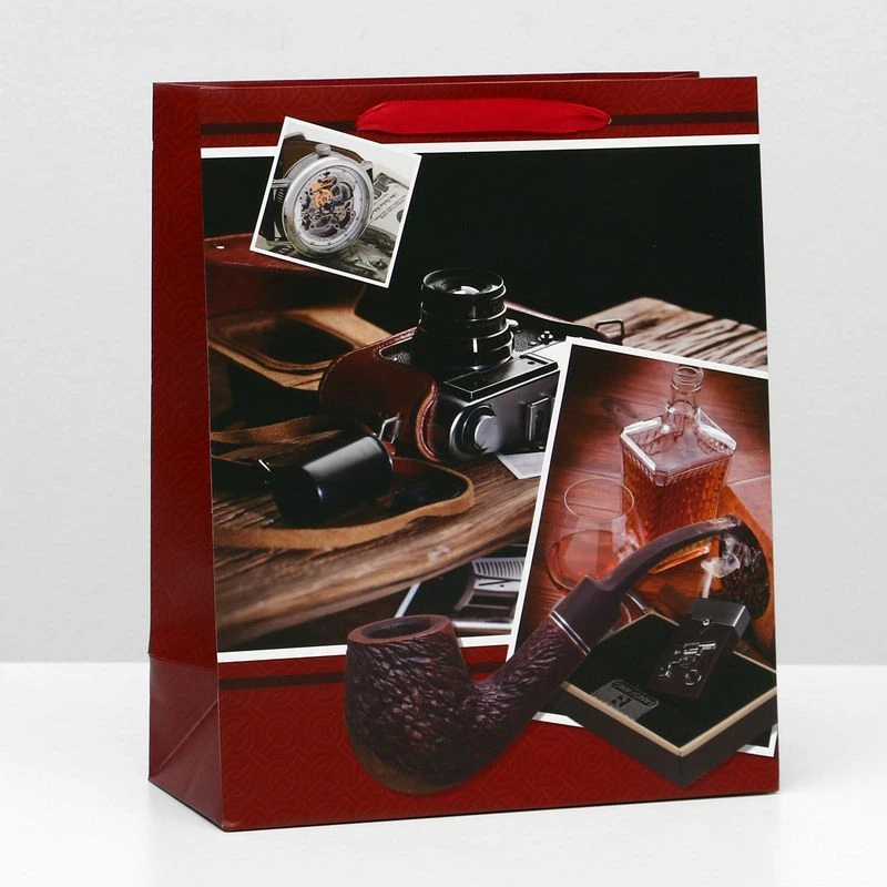 Пакет ламинированный 26*32*12см вертикальный мужской