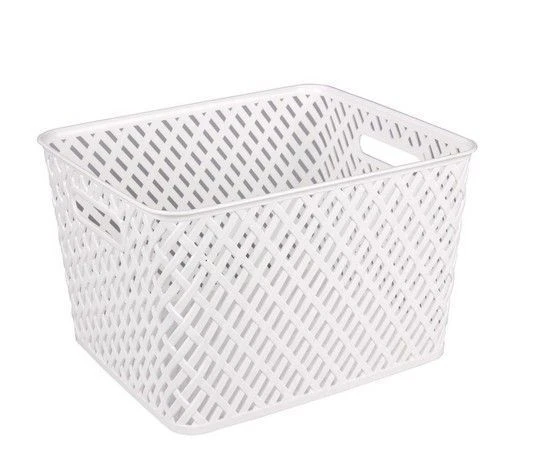 Корзина для белья 350*290*225мм пластик ПЛЕТЕНКА белая (9/8)