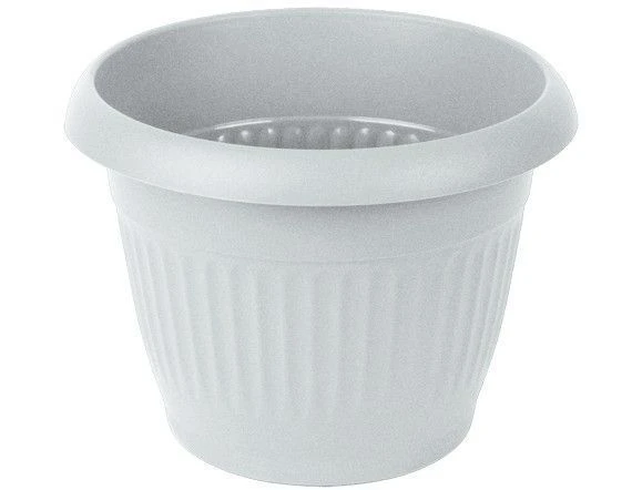 Кашпо 2,8л d200мм пластик ЛИВИЯ мрамор БЕЗ ПОДДОНА (50) ВЫВОД