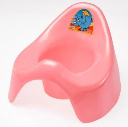 Горшок детский 28,5*28*25см пластик ДУНЯ розовый/розовый перламутр 11106 (6/50)