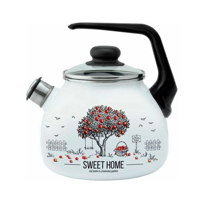 Чайник со свистком 3л эмаль ХЛЕБ ТМ Appetite 4с209я (4) ВЫВОД