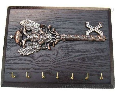 Ключница 24,5*2,5*18,5см дерево/металл (20)